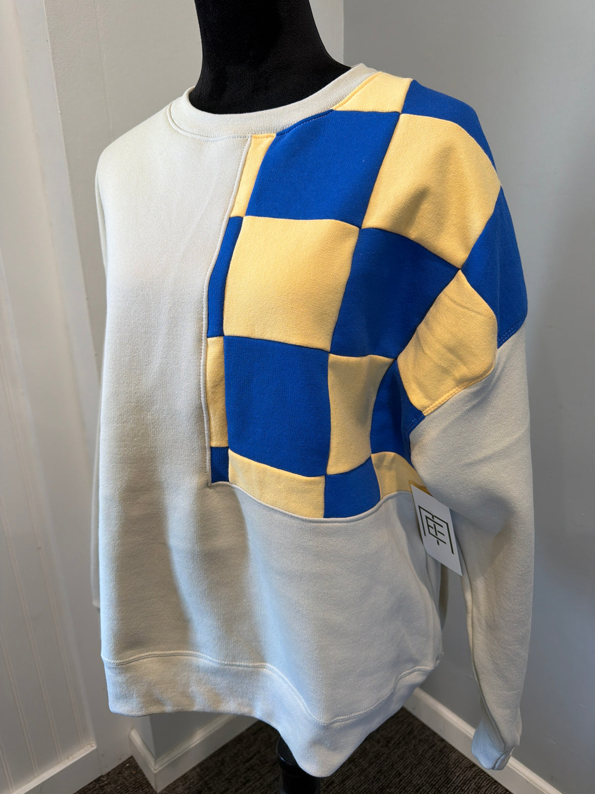 Quilted Checker Crewneck #3 (XL)