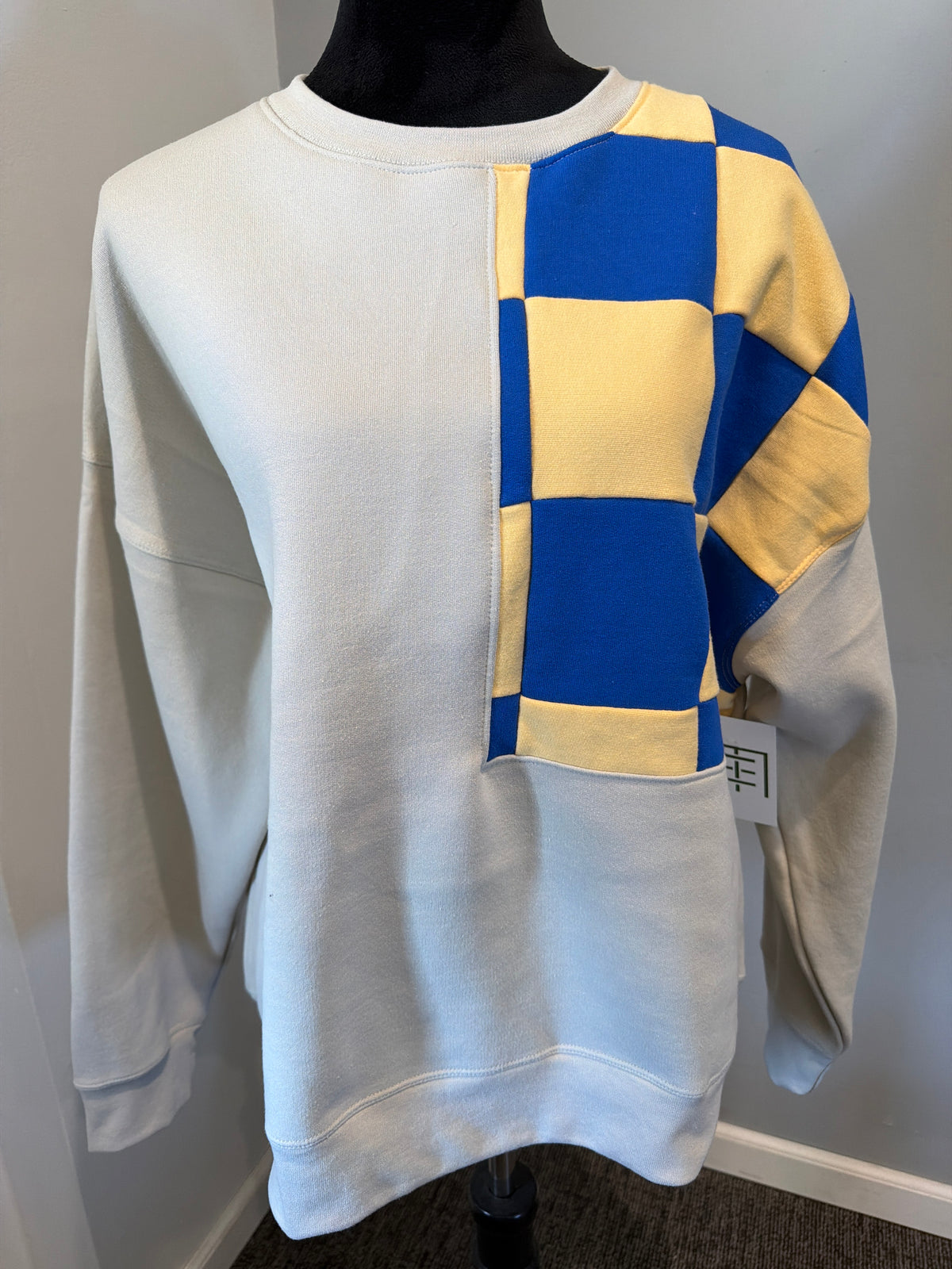 Quilted Checker Crewneck #3 (XL)