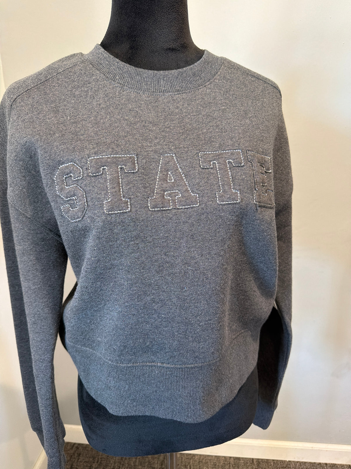 Cropped State Grey on Grey (Sm)