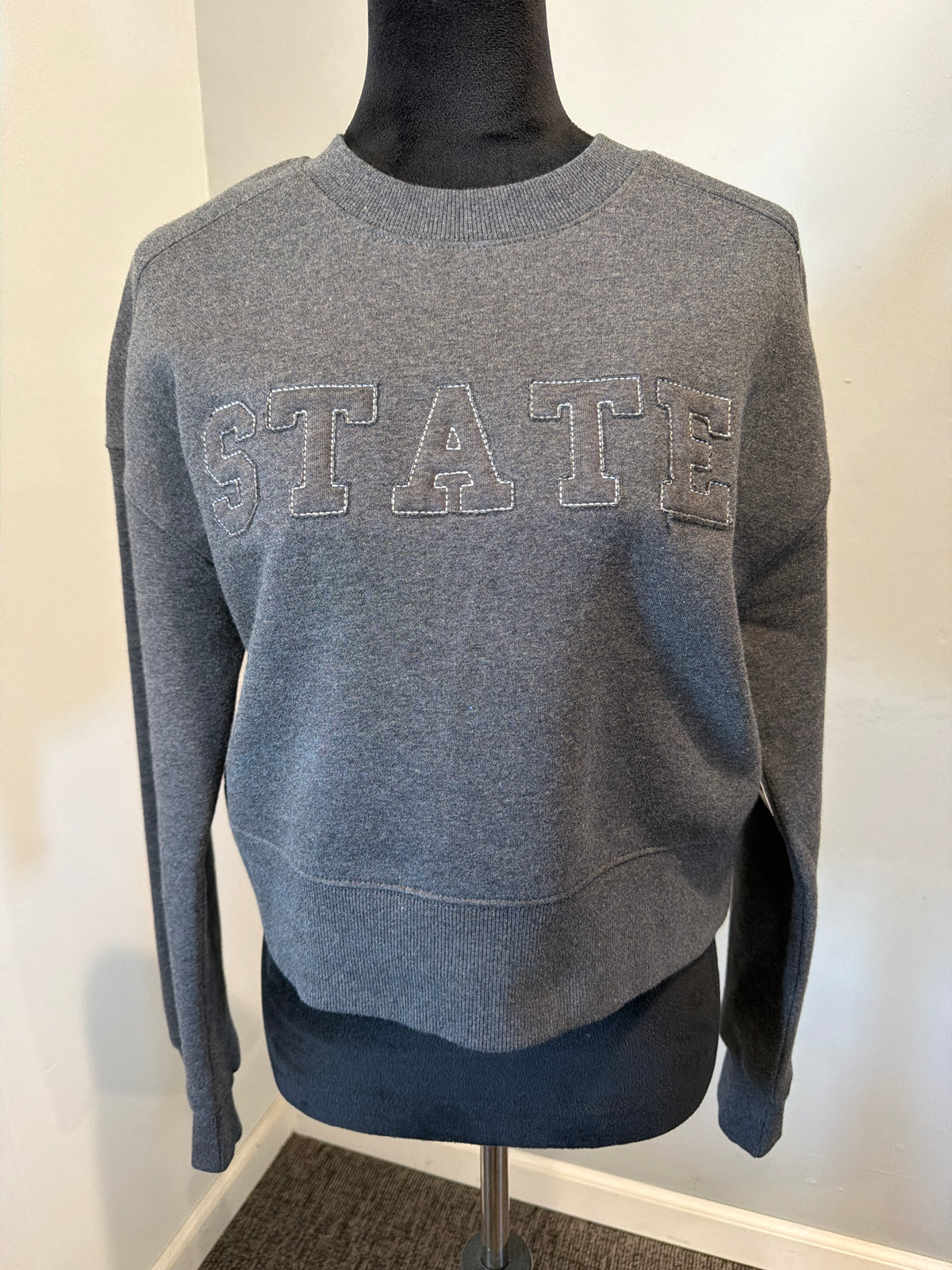 Cropped State Grey on Grey (Sm)