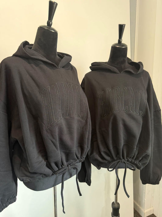 Custom Cropped Tie Hoodie