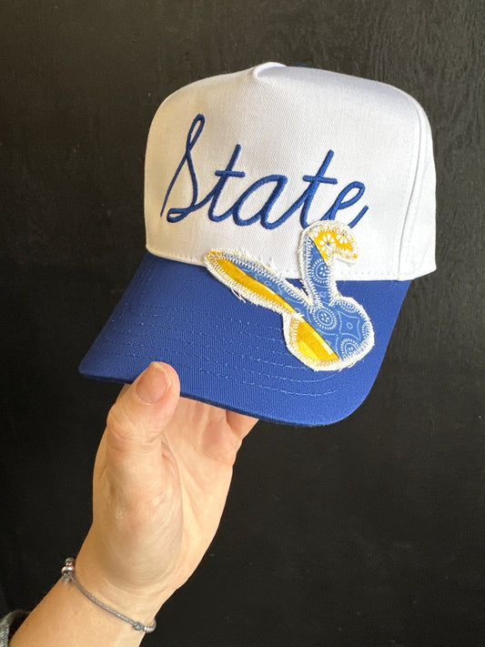 Royal/White State Bunny Cap
