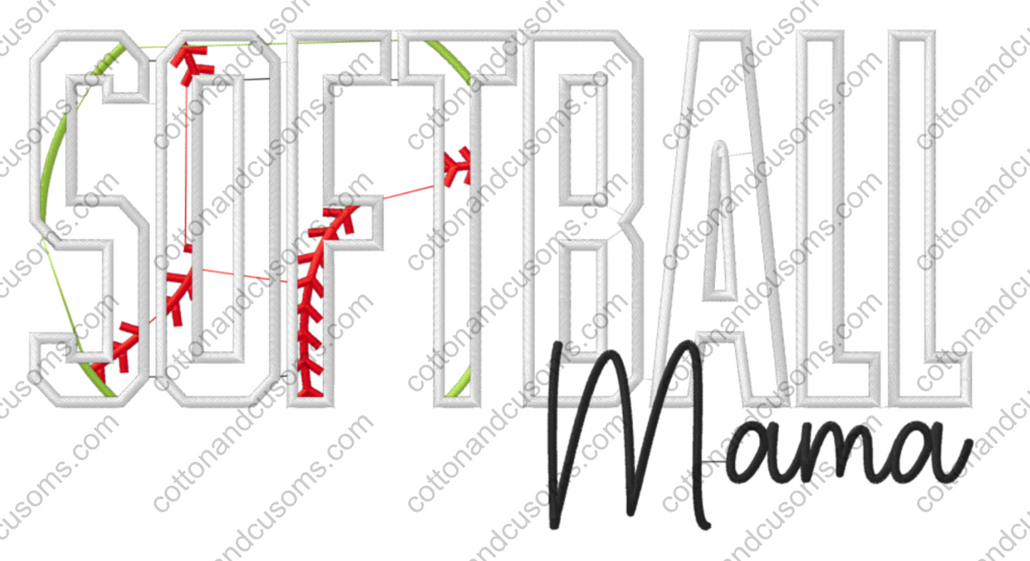 Softball/Softball Mama Applique Design