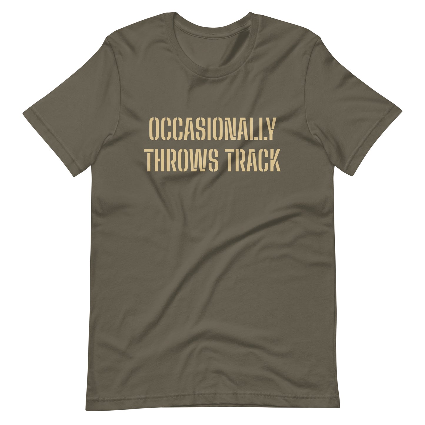 Occasionally Throws Track Unisex t-shirt